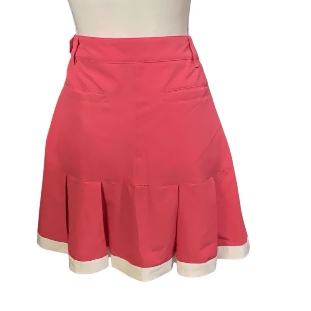 Daily Sports Born in Sweden Pink Pleated Side Zip Skort Tennis Pockets Sz 10